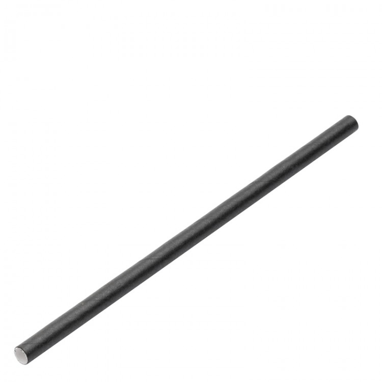 5.5" Black Paper Cocktail Straws (x250)
