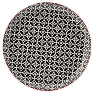 Cadiz Red & Black Plate 10.5" (x6)