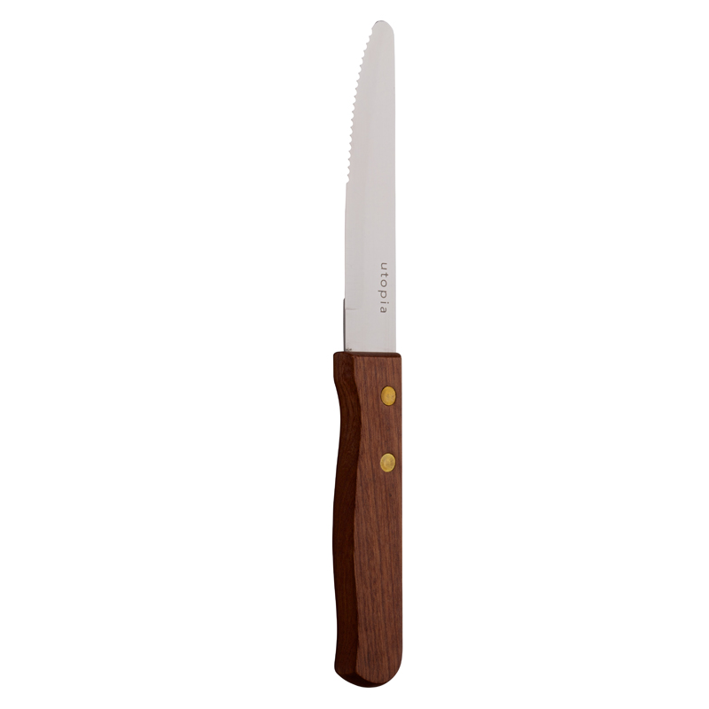 Large Wooden Handle Steak Knife (12)