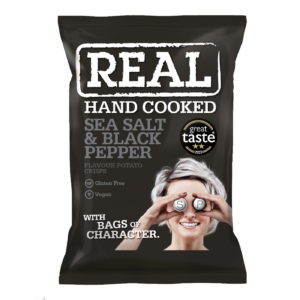 REAL Sea Salt & Black Pepper Crisps (24x35g)