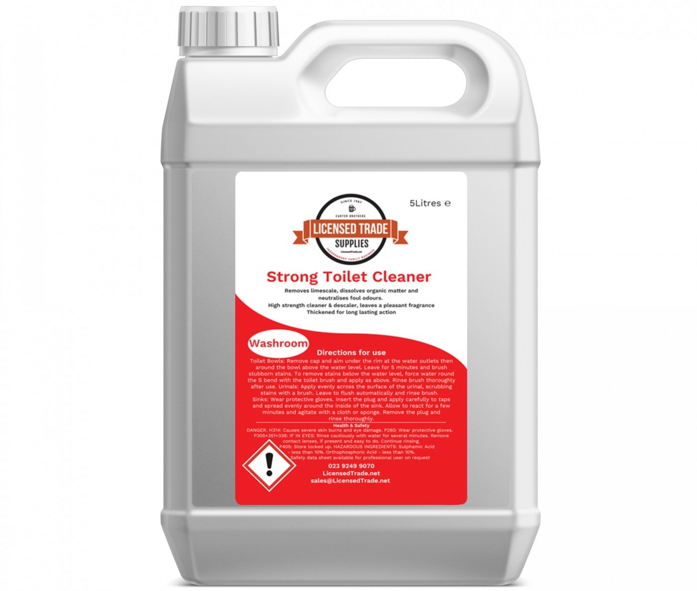 Strong Toilet Cleaner & Descaler (5Ltr)