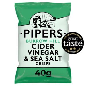 Pipers Cider Vinegar & Sea Salt Crisps (24x40g)