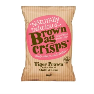 Brown Bag Tiger Prawn Crisps (20x40g)