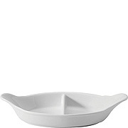 11" Oval Eared Divided Dish (x4)
