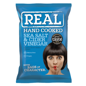 REAL Salt & Cider Vinegar Crisps (24x35g)