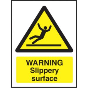 Warning Slippery Surface Safety Sign