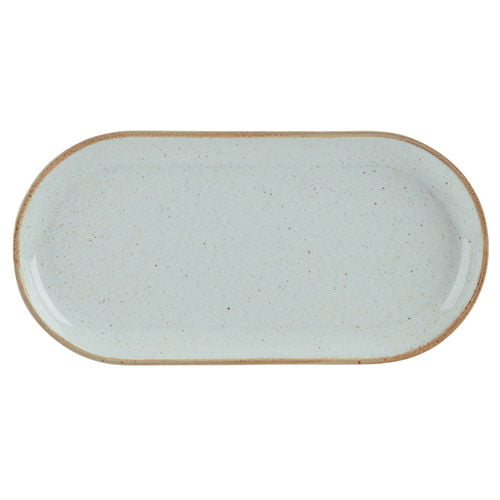 Stone Narrow Oval Plate 30cm (x6)