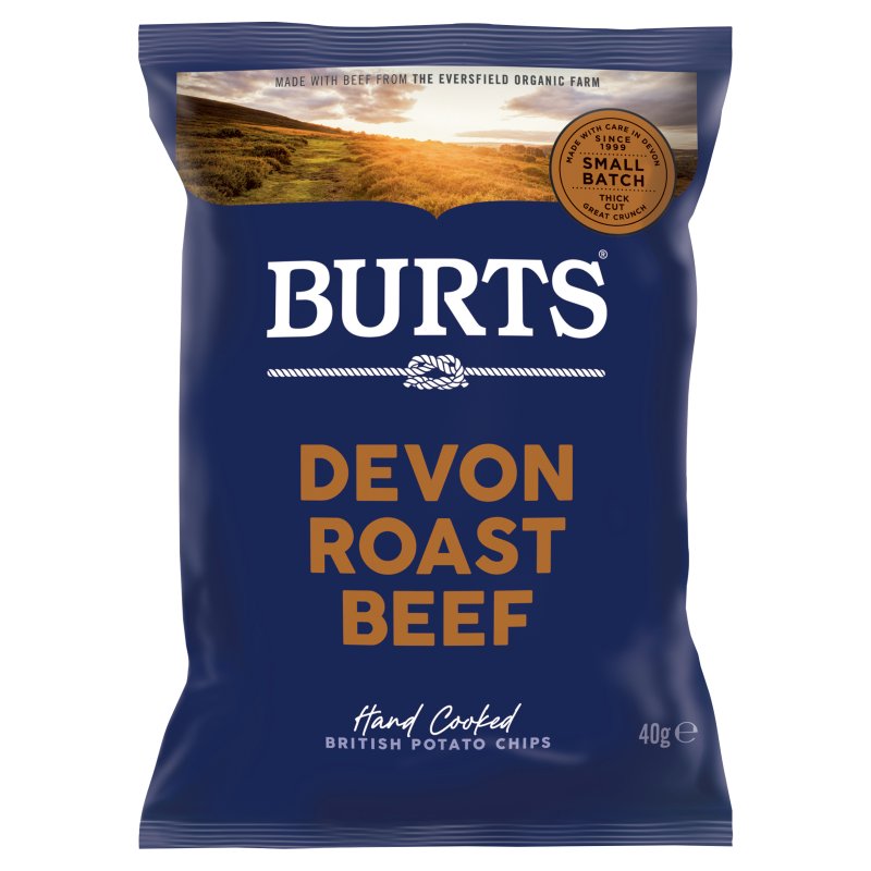 Burts Devon Roast Beef Crisps (20x40g)