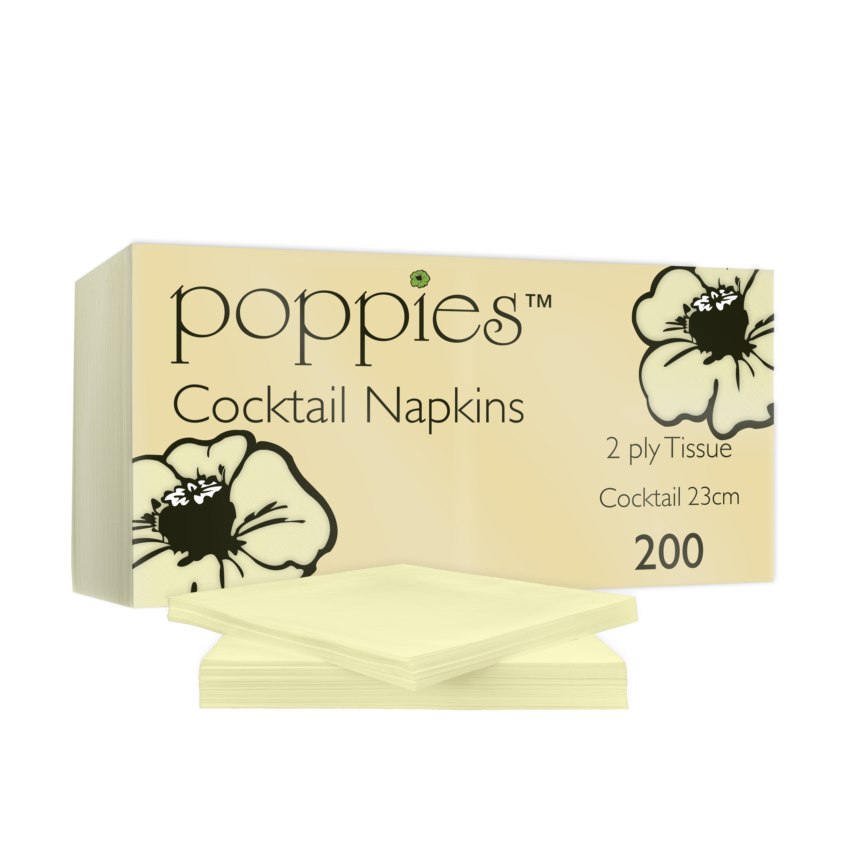 24cm 2ply Buttermilk Cocktail Napkins (x4000)