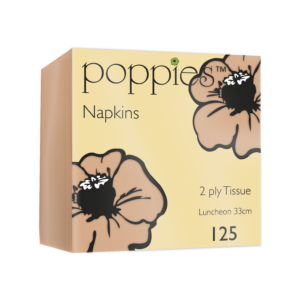 33cm 2ply 4 Fold Peach Napkins (x2000)