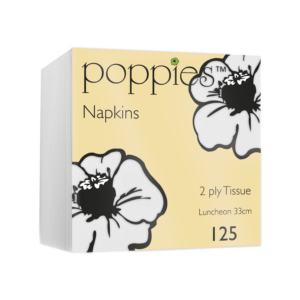 33cm 2ply 4 Fold White Napkins (x2000)