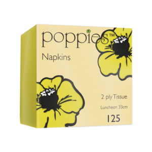 33cm 2ply 4 Fold Yellow Napkins (x2000)