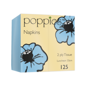 33cm 2ply 8 Fold Baby Blue Napkins (x2000)