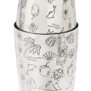 Tiki Tin on Tin Cocktail Shaker