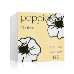 40cm 2ply 4 Fold White Napkins (x2000)