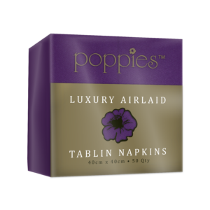 40cm Airlaid 8 Fold Purple Napkins (x500)