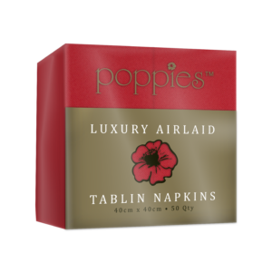 40cm Airlaid 8 Fold Red Napkins (x500)