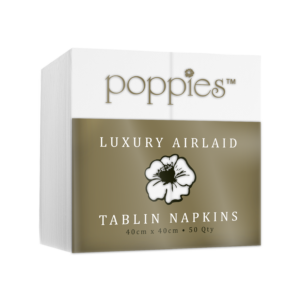 40cm Airlaid 8 Fold White Napkins (x500)