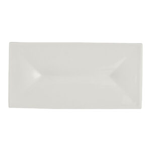 RO White Album Rectangular Tray w/ Indent 23.8 x 11.75 x 1.9cm (9 3/8 x 4 5/8 x 3/4") (x12)