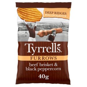 Tyrrells Furrows Beef Brisket & Black Peppercorn (24x40g)