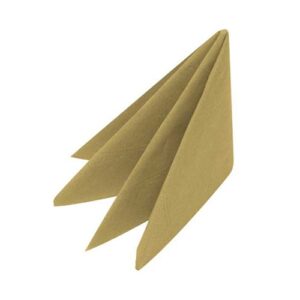 33cm 3ply 4 Fold Gold Napkins (x100)