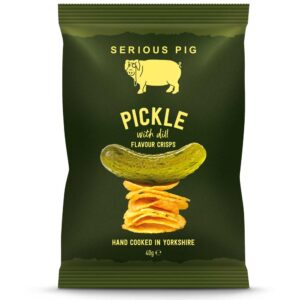 Serious Pig Pickle with Dill Flavour Crisps 40g (x24)