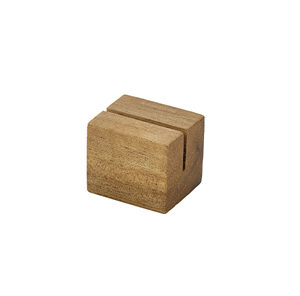 Acacia Wood Sign Holder 3 x 2.5 x 2.5cm